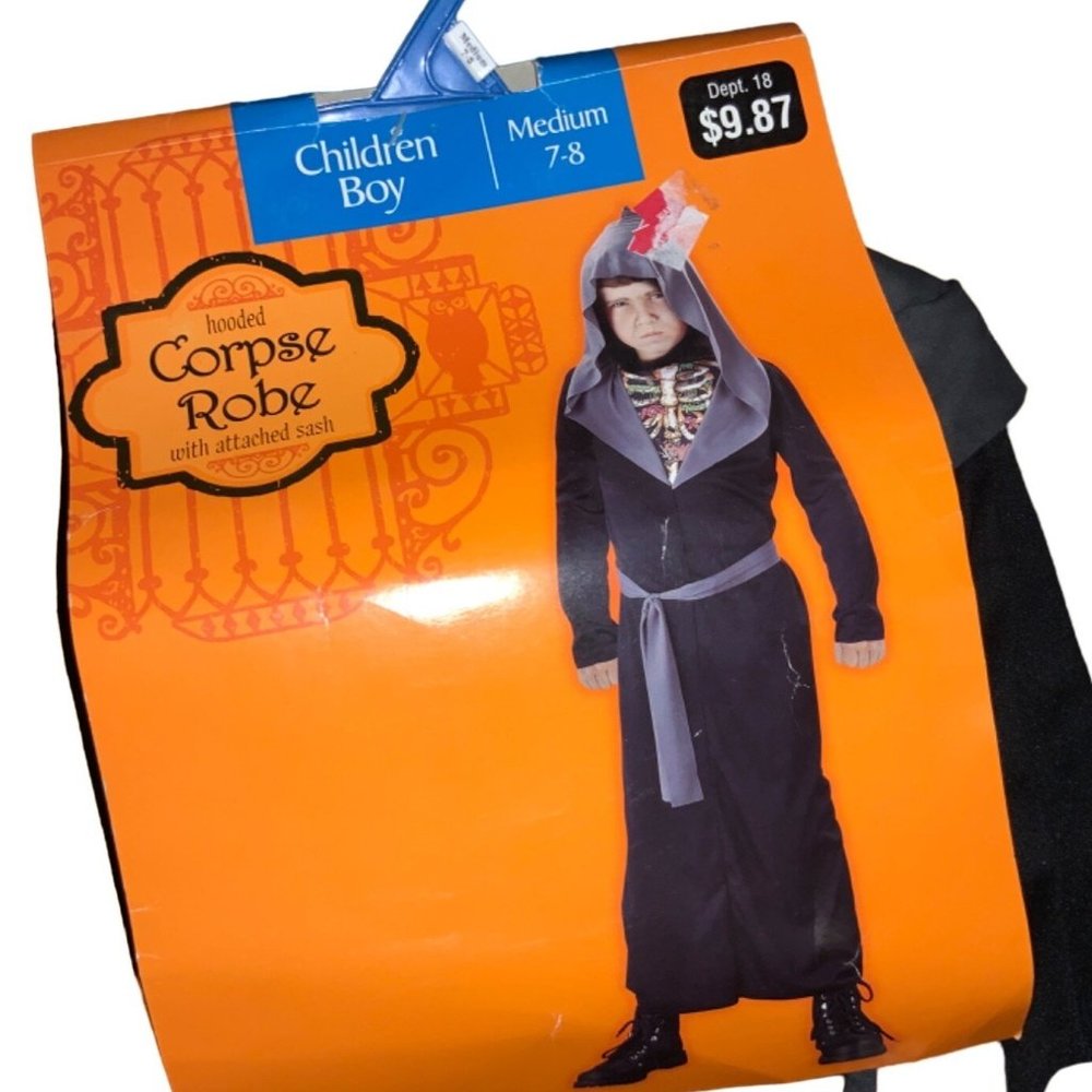 Halloween Boys Corpse robe Costume Size M (7/8)